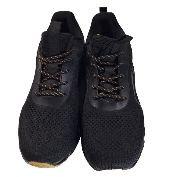 Men\'s Sports Athletic Shoes Imported Size 44 EU 10.5-11 US Black Gold Flames